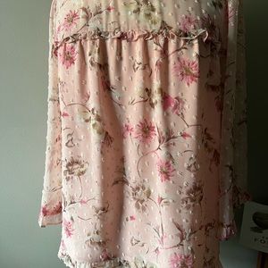 CeCe Floral Blouse Medium